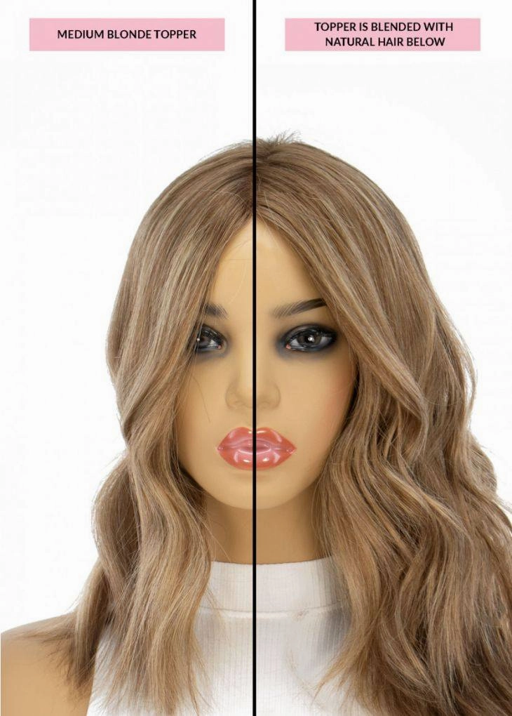 14" Topaz Lace Top Topper Medium Blonde