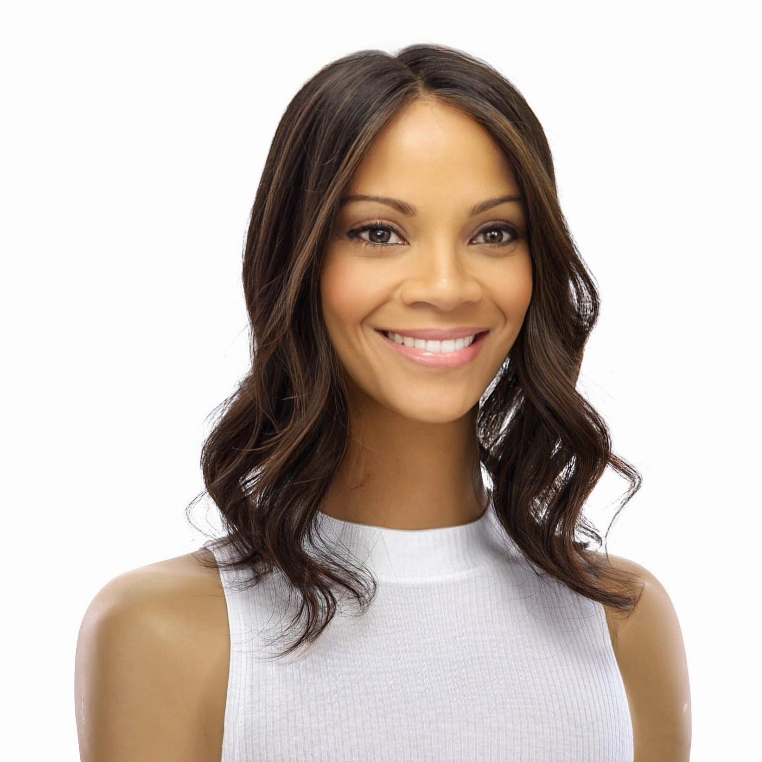 14" Topaz Lace Top Topper Soft Black w/ Highlights