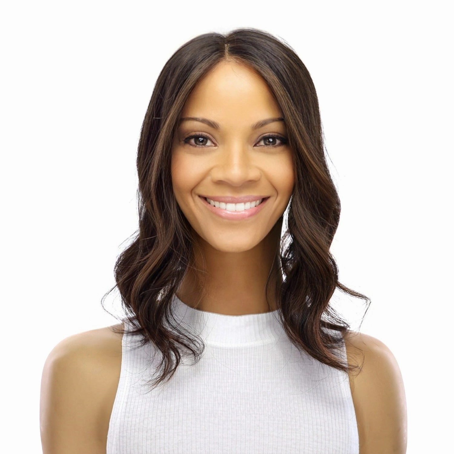 14" Topaz Lace Top Topper Soft Black w/ Highlights