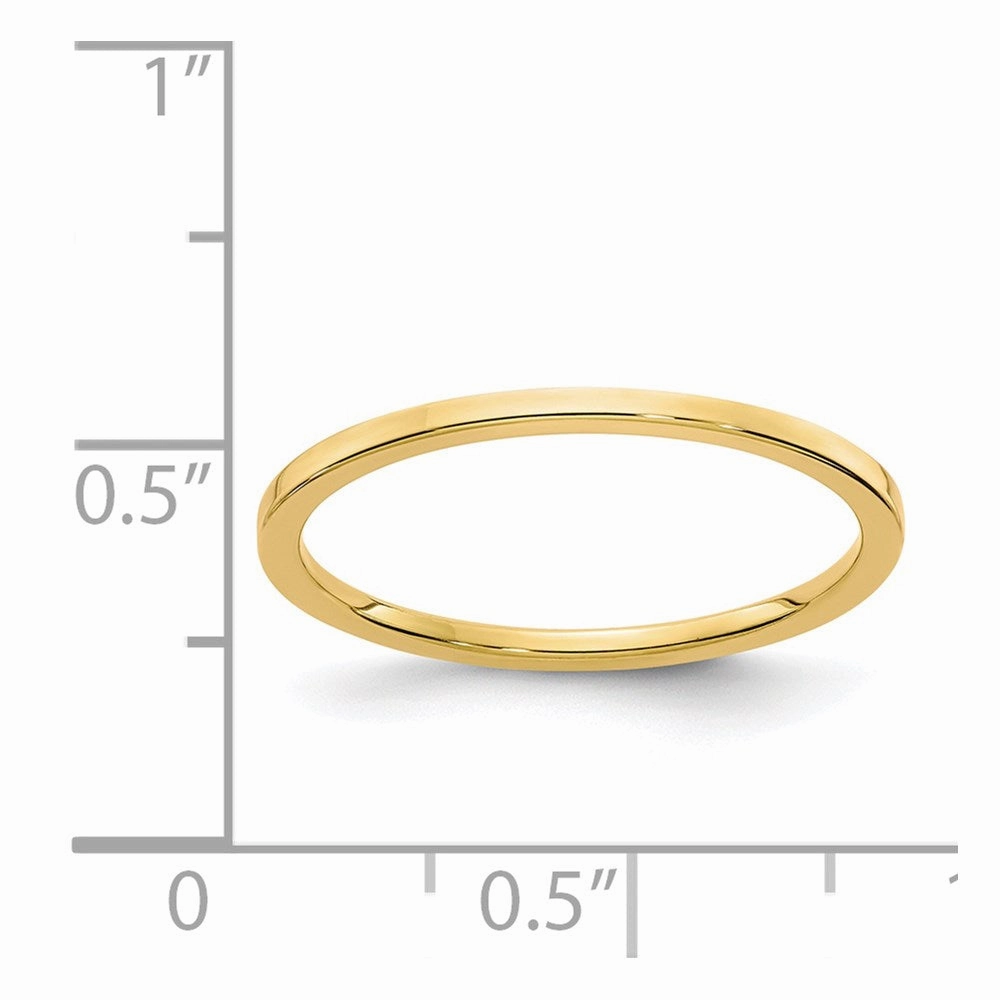 14K Gold 1.2mm Flat Stackable Band | STK16-120Y
