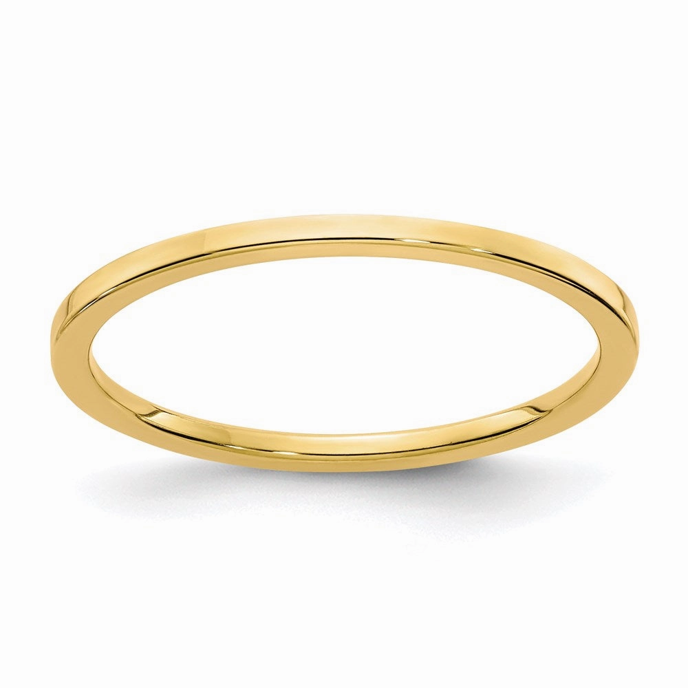 14K Gold 1.2mm Flat Stackable Band | STK16-120Y