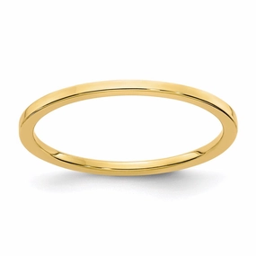 14K Gold 1.2mm Flat Stackable Band | STK16-120Y