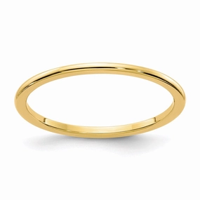 14K Gold 1.2mm Half Round Stackable Band | STK17-120Y