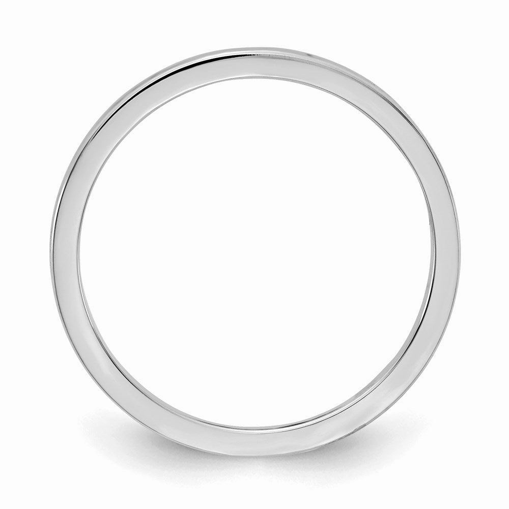 14K White Gold 1.2mm Criss-Cross Pattern Stackable Band | STK20-120W