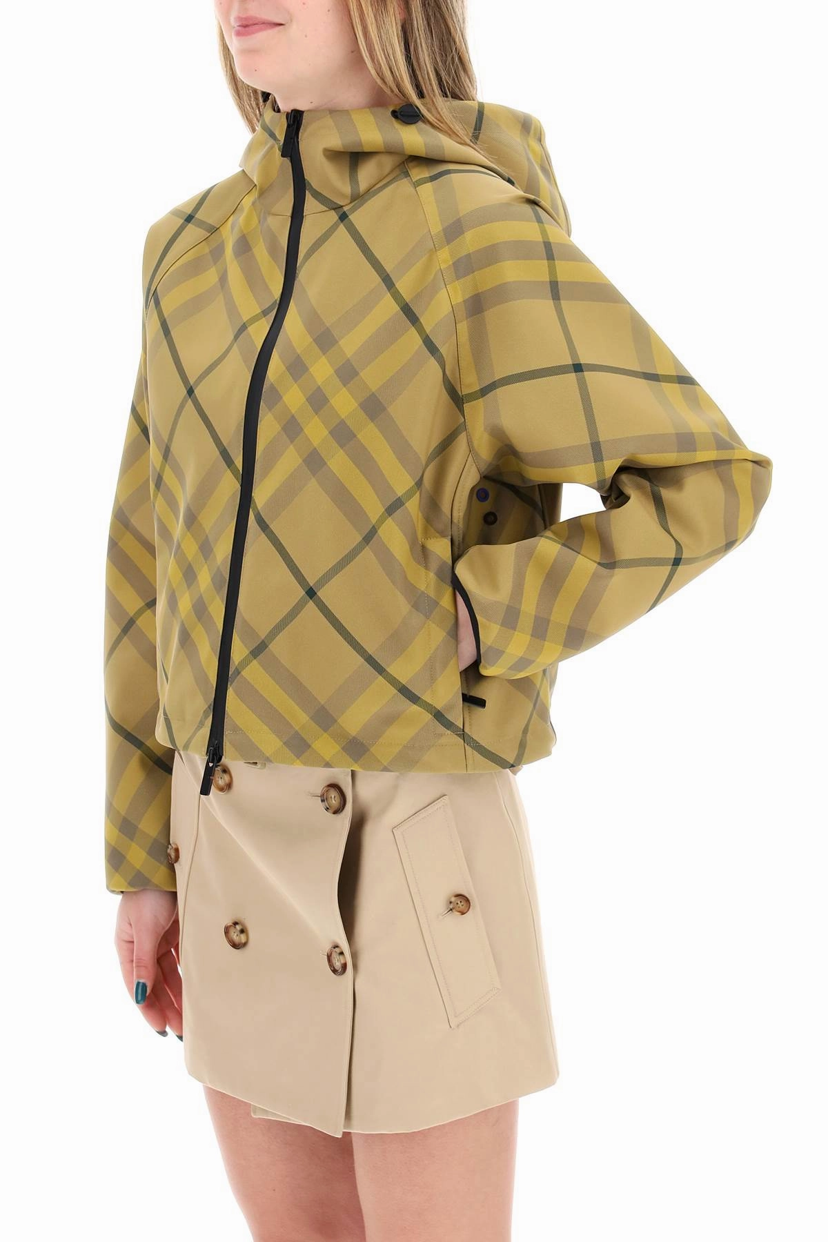 "cropped Burberry Check Jacket"