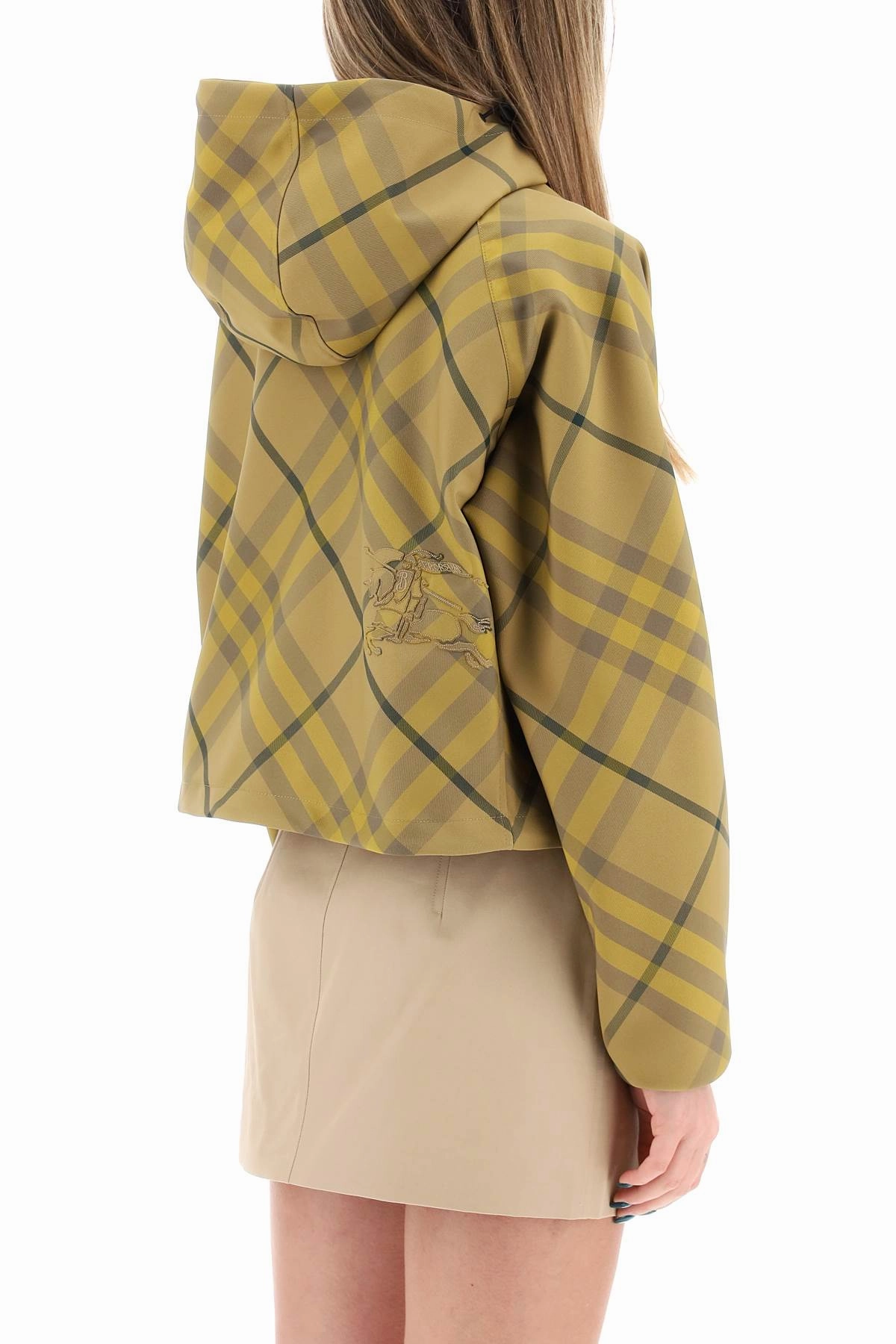 "cropped Burberry Check Jacket"