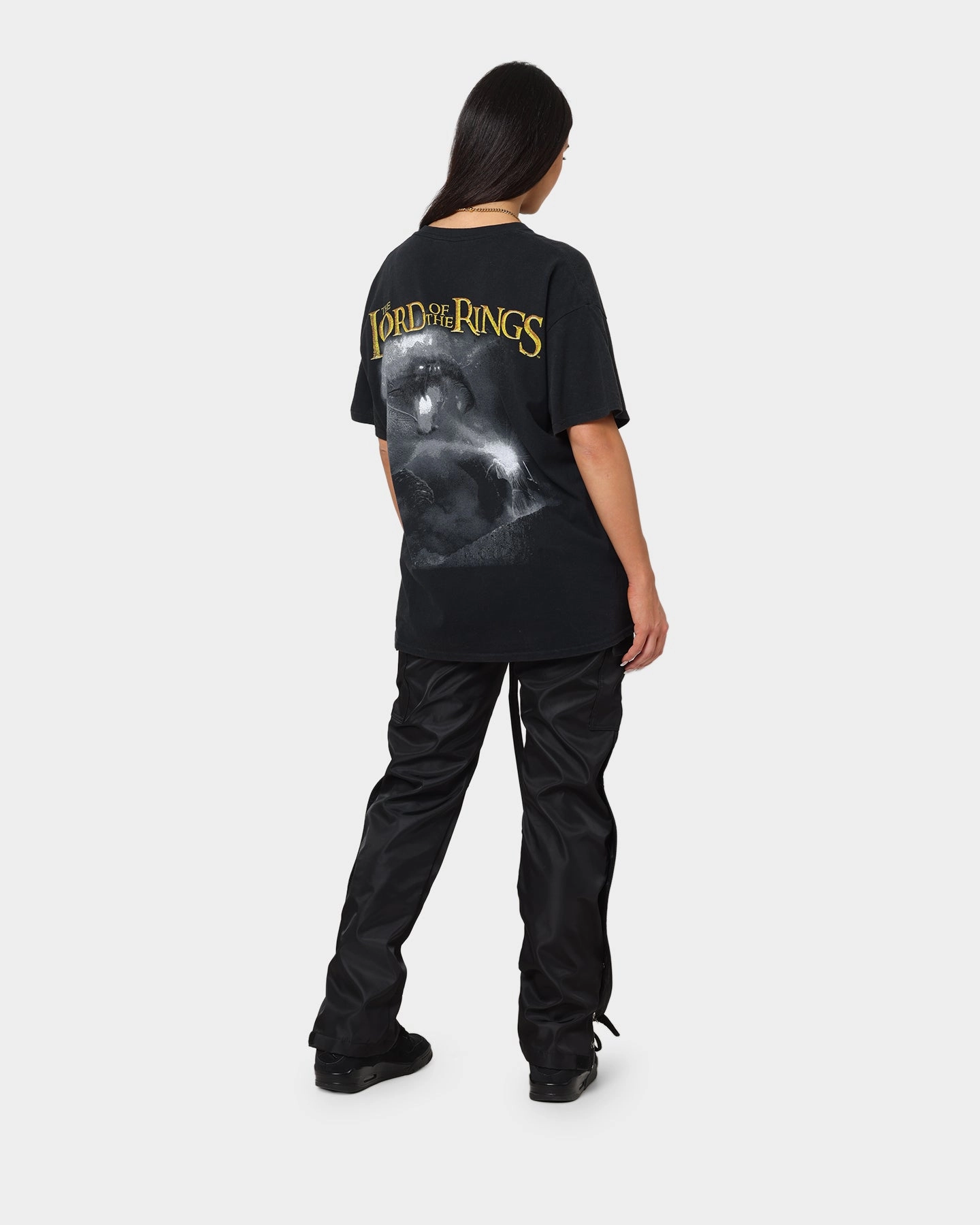 American Thrift X Lord Of The Rings Fellowship T-Shirt Washed Black