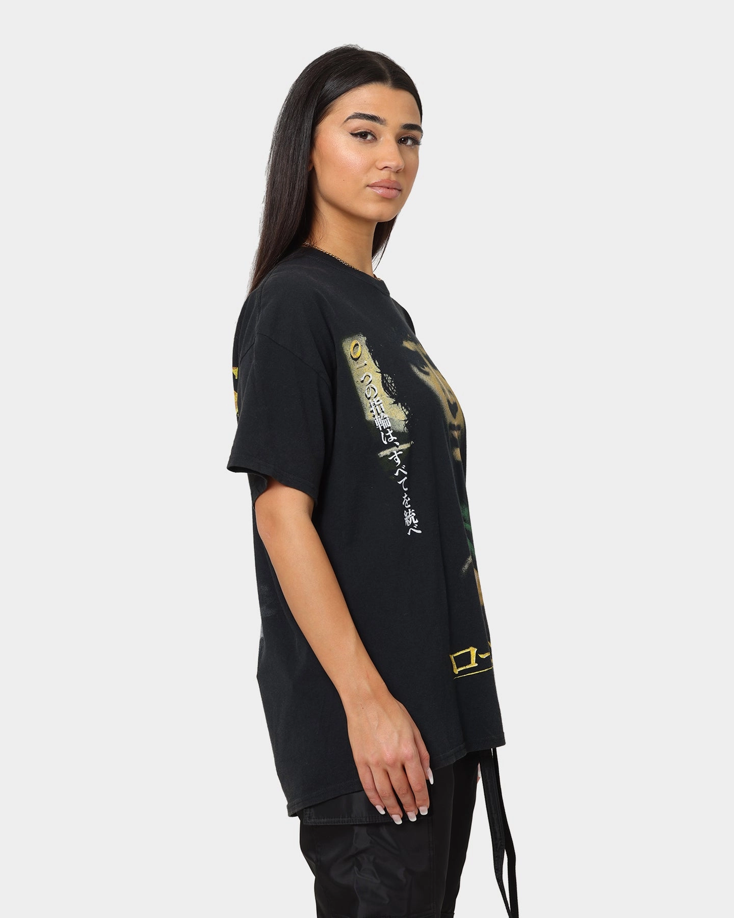 American Thrift X Lord Of The Rings Fellowship T-Shirt Washed Black