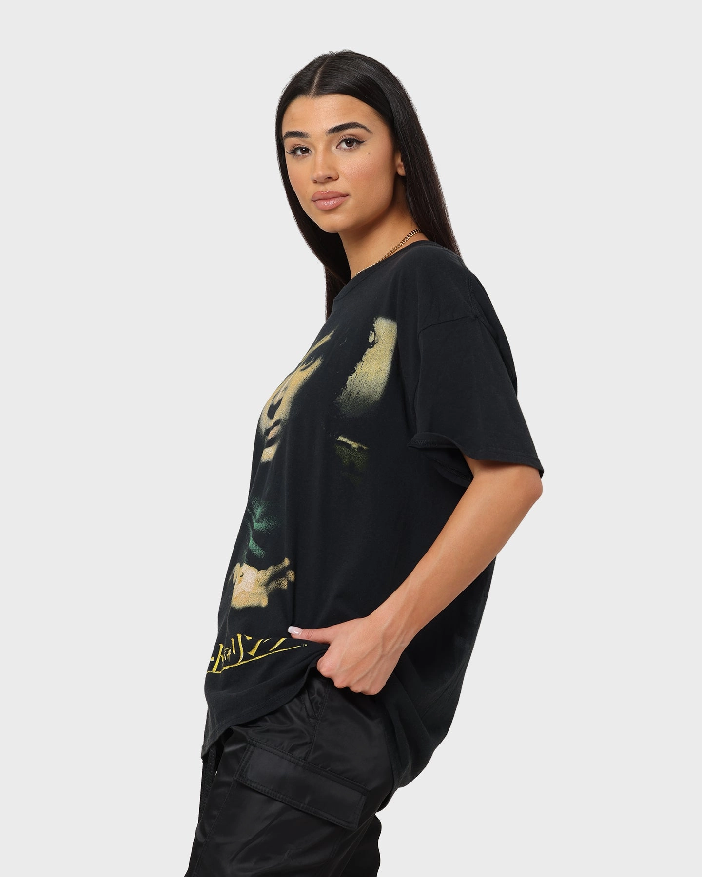 American Thrift X Lord Of The Rings Fellowship T-Shirt Washed Black