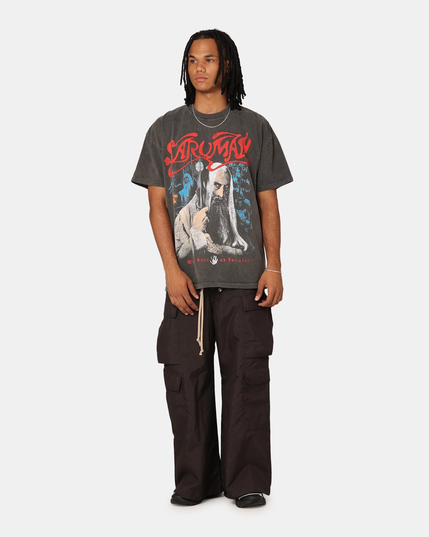 American Thrift X Lord Of The Rings Saruman Heavyweight T-Shirt Black Wash