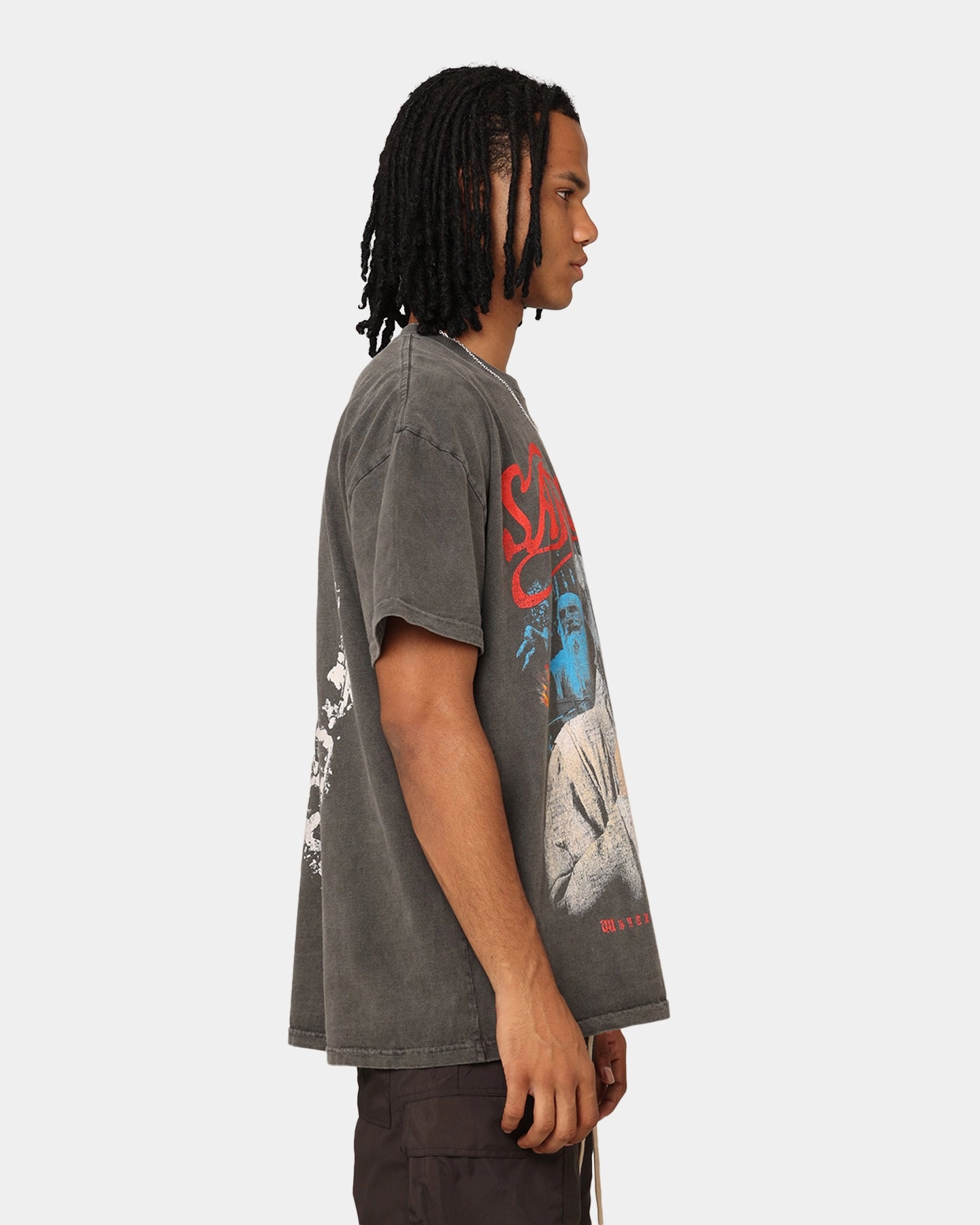 American Thrift X Lord Of The Rings Saruman Heavyweight T-Shirt Black Wash