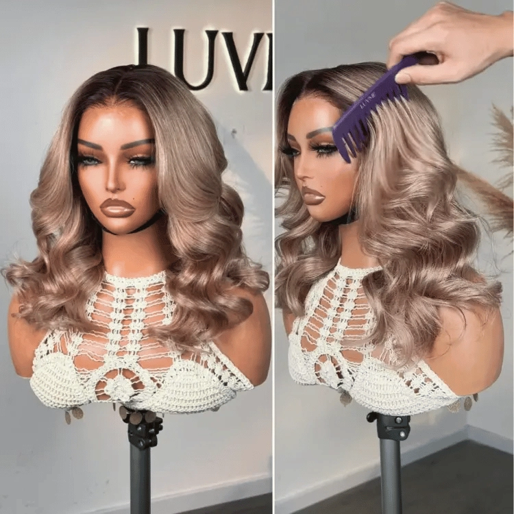 Ash Blonde Loose Body Wave 5x5 Closure Lace Glueless Wig Breathable Cap