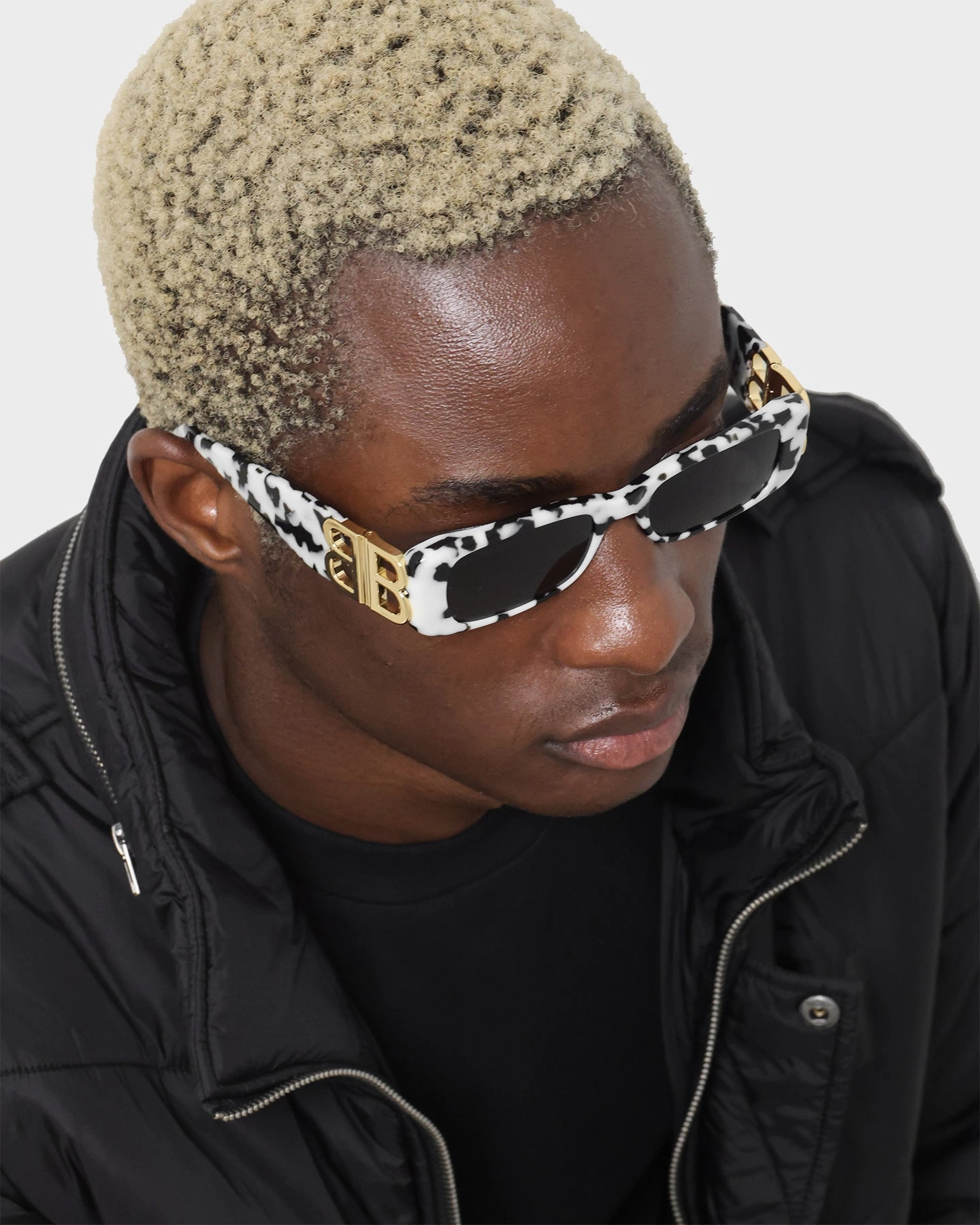 Balenciaga Dynasty Rectangle Sunglasses White/Multicolour