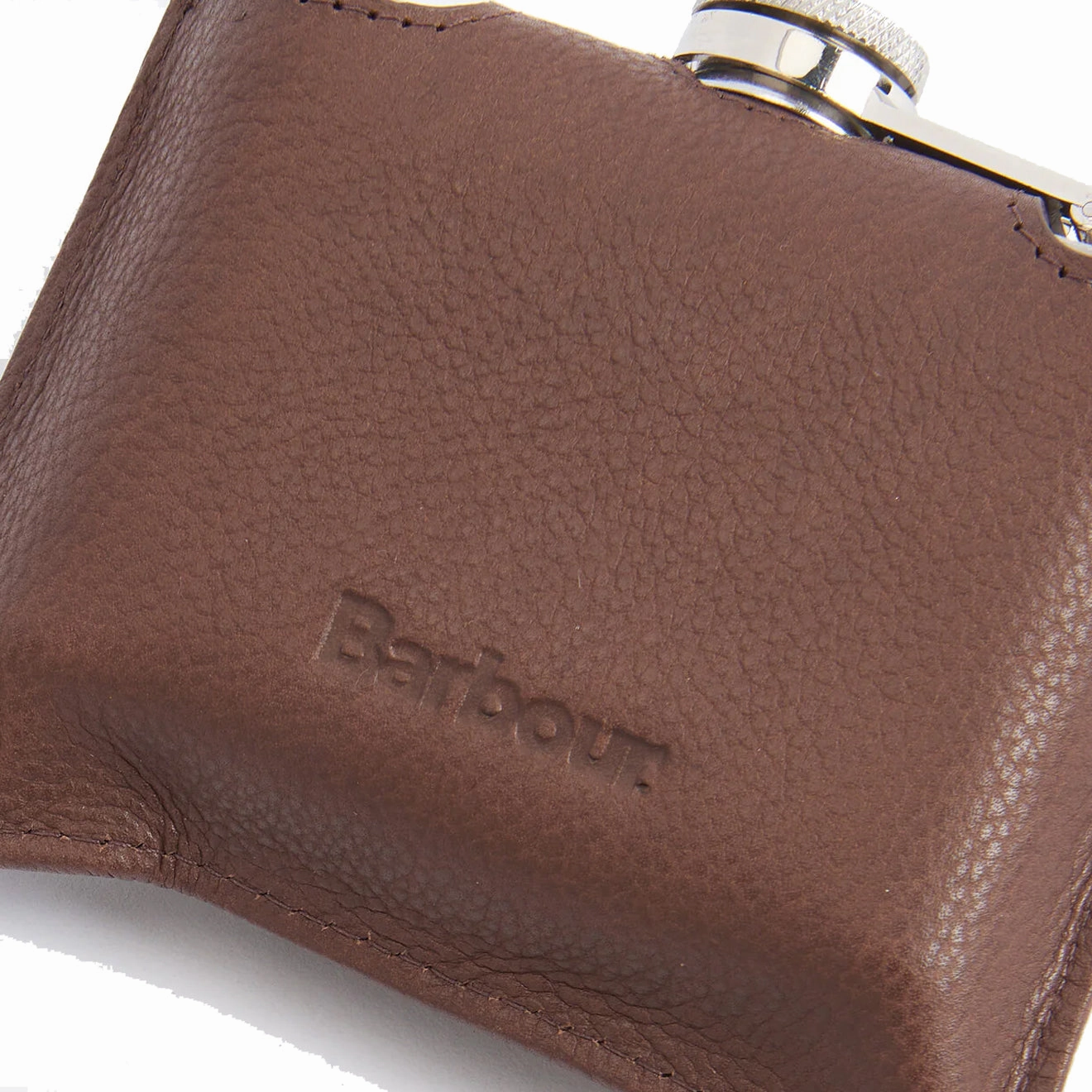 Barbour Quilted Padbury Hip Flask Dark Brown/Olive