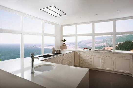 Best Range Hoods CC34E6SB Cirrus 43-1/4 Inch Brushed Stainless Steel Ceiling Mounted Range Hood With External Blower