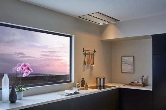 Best Range Hoods CC34E6SB Cirrus 43-1/4 Inch Brushed Stainless Steel Ceiling Mounted Range Hood With External Blower
