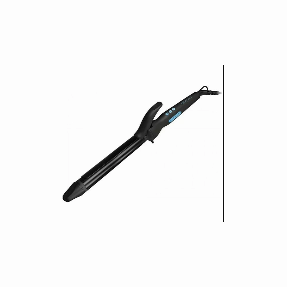 Bio Ionic BILBSCI0916 1.25" Ceramic Long Barrel Spring Hair Curling Iron, Black
