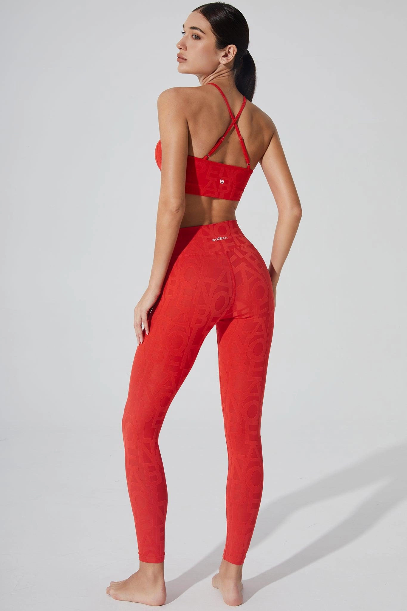 Classic Déese Fleur Legging 3D - Haute Red