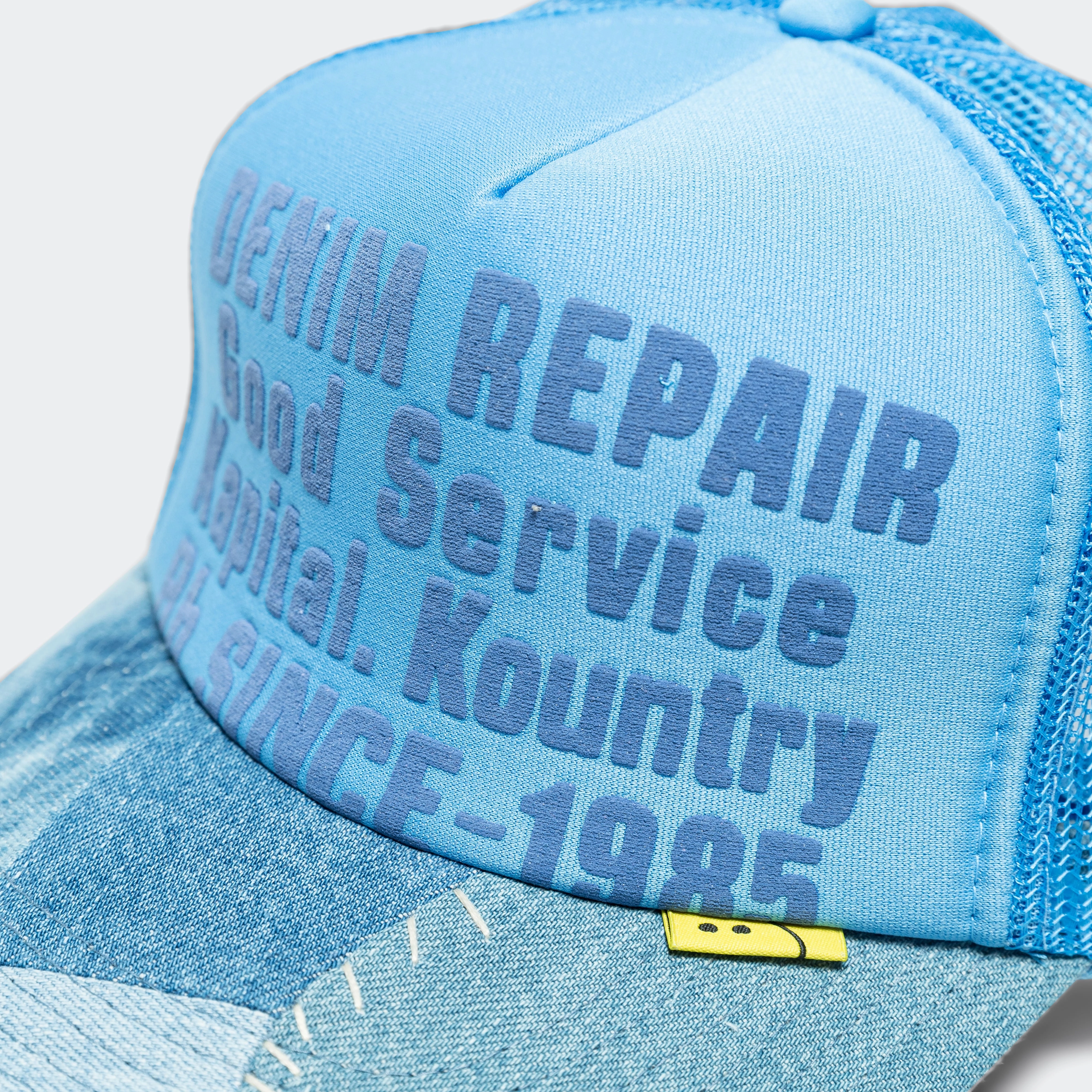 DENIM REPAIR SERVICE Denim Re-Construct Trucker Cap - Sax