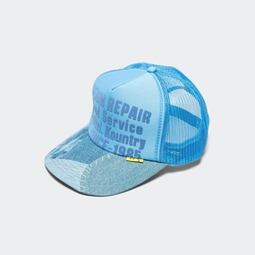 DENIM REPAIR SERVICE Denim Re-Construct Trucker Cap - Sax