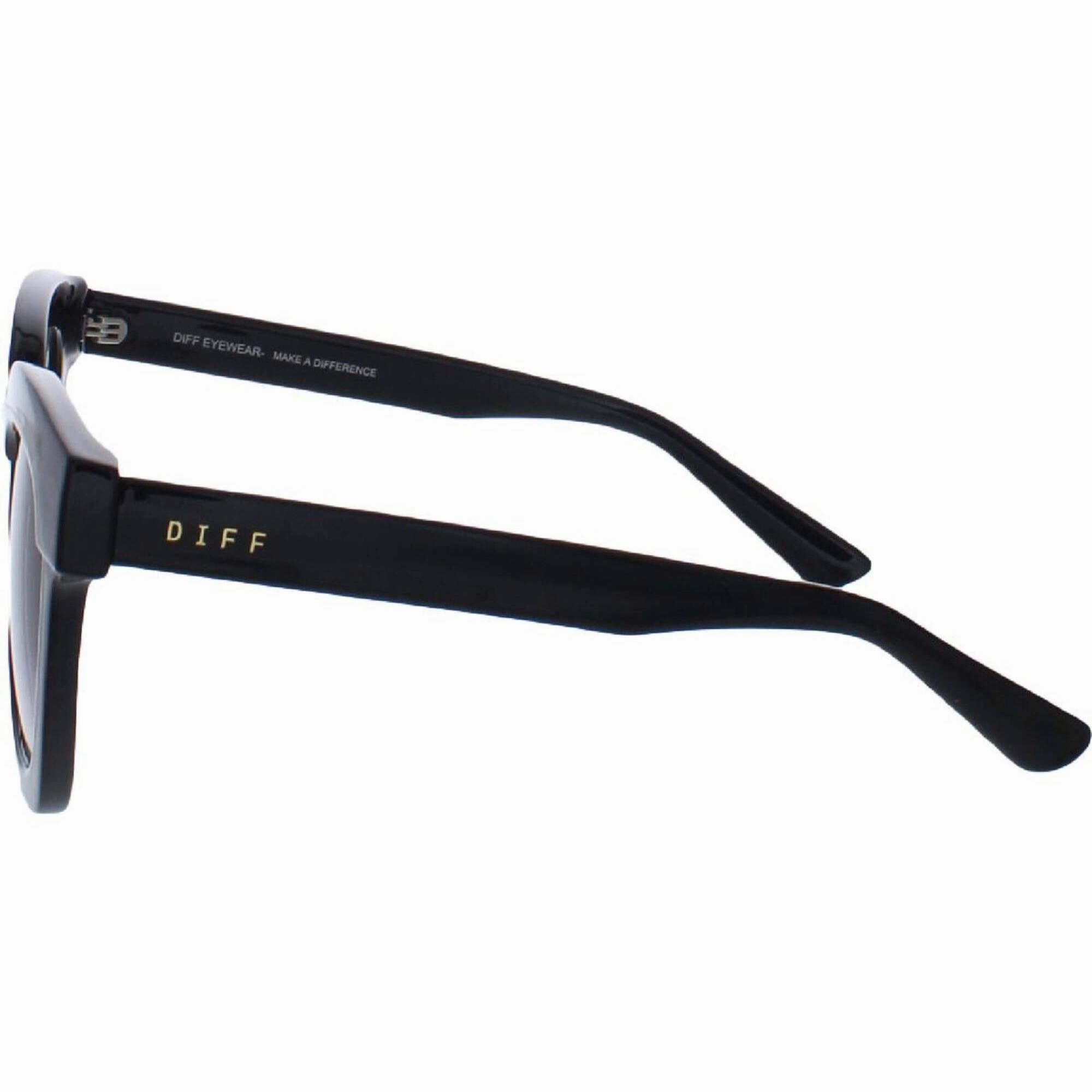 Diff Women's Sunglasses - Black Plastic Square Frame | DIFF MAKAY DE01-0264 BKGSN