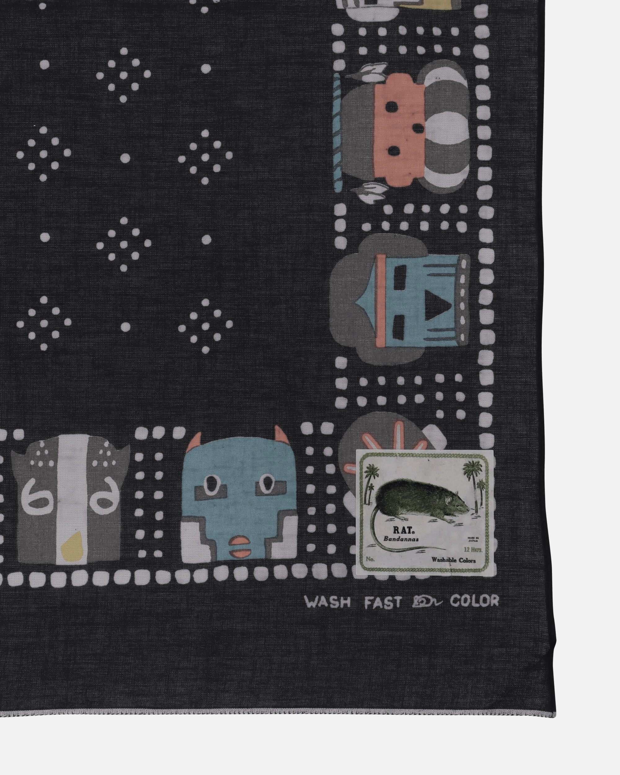 Fastcolor Selvedge Bandana (Kachina) Black