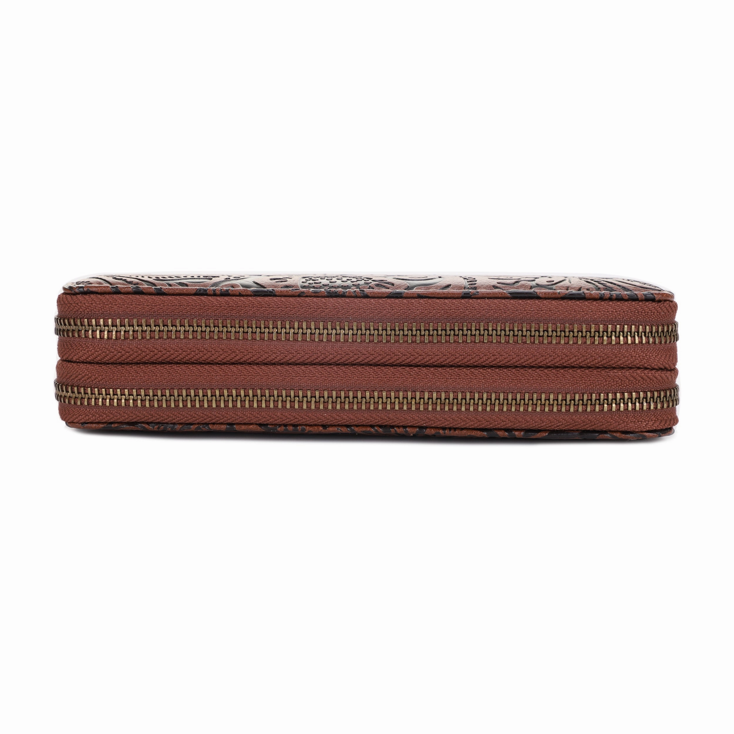 Filly Flora Embossed Wallet with Wrist Strap