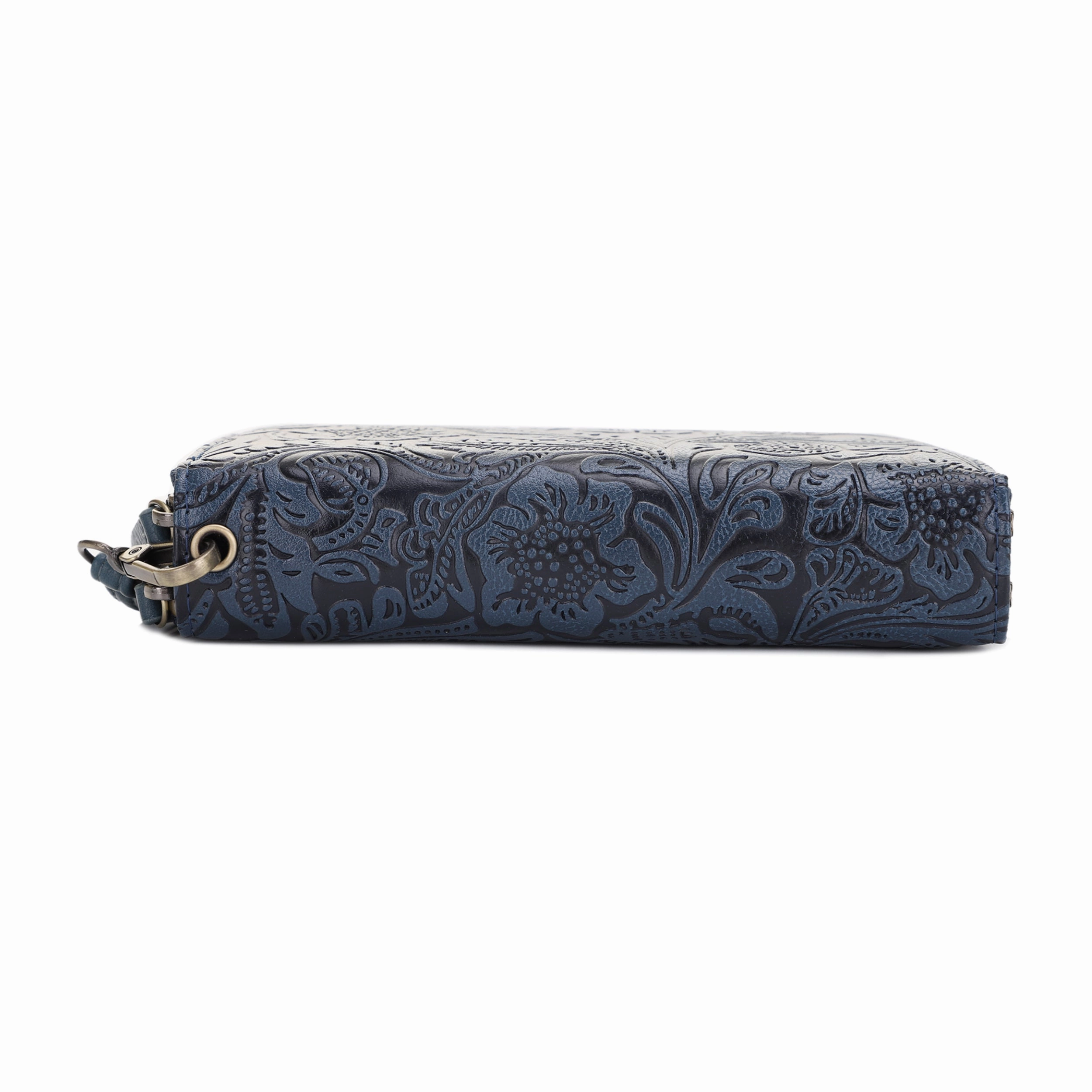 Filly Flora Embossed Wallet with Wrist Strap