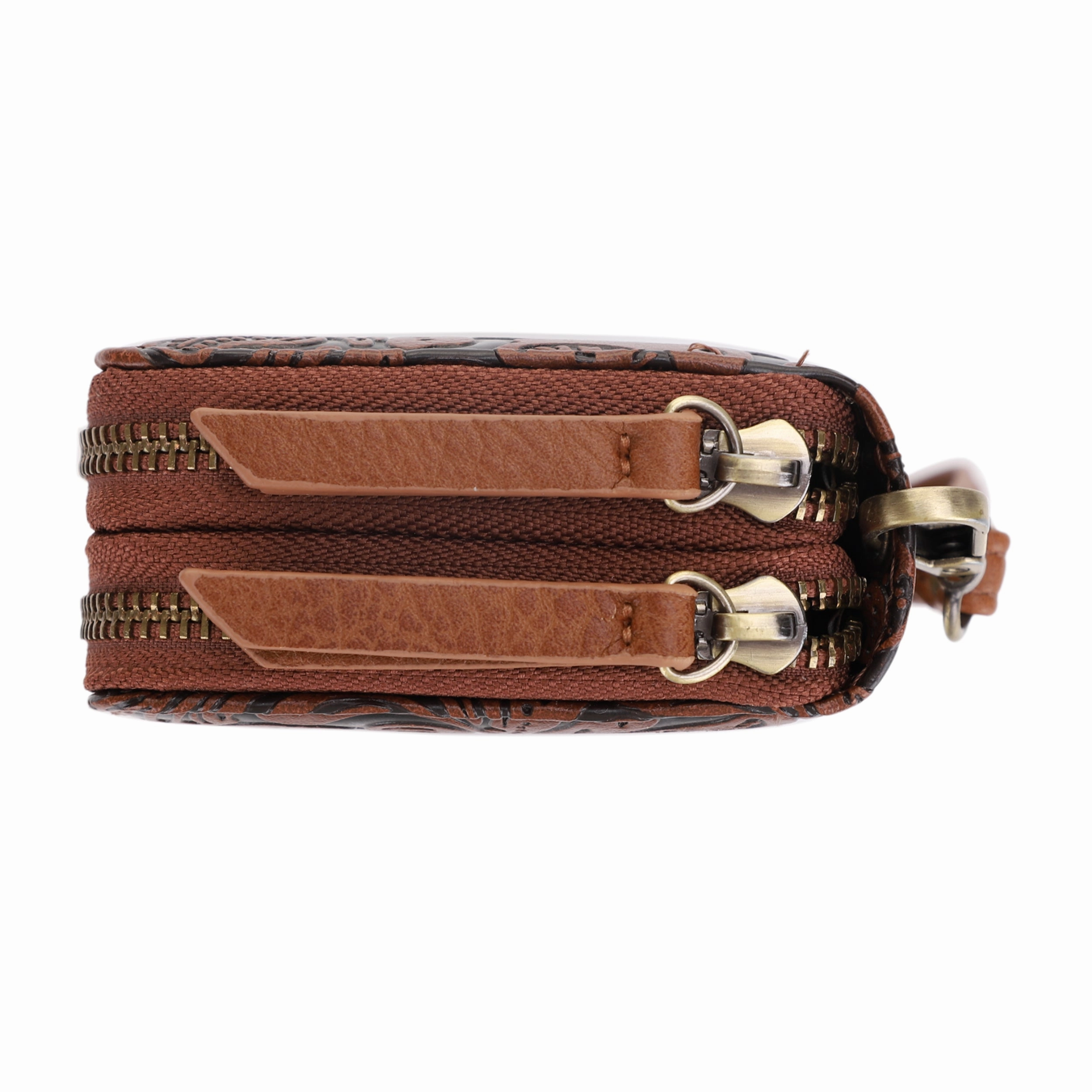Filly Flora Embossed Wallet with Wrist Strap