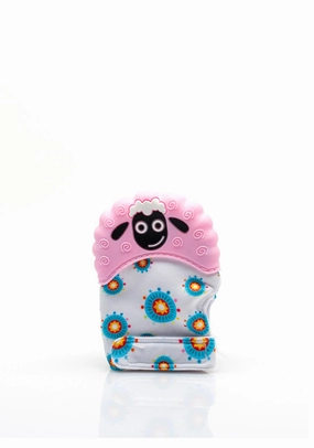 Happy Baby Panda Teething Mitt, Pink