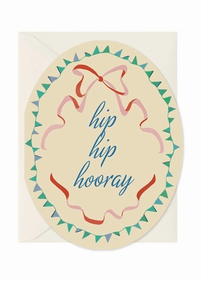 Hip Hip Hooray Oval Card
