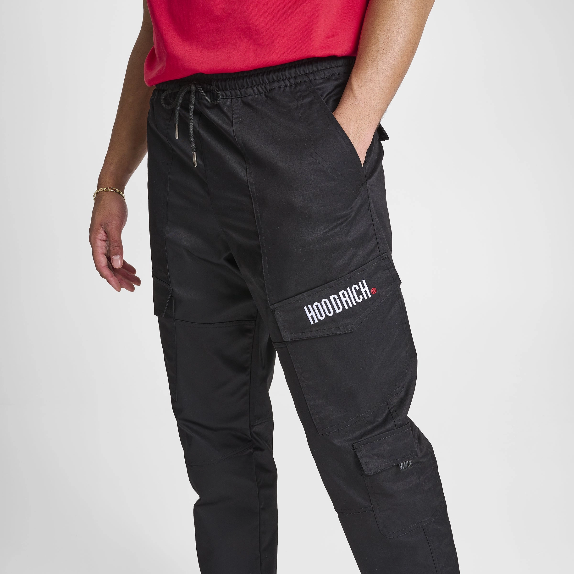 Hoodrich OG Vault Woven Cargo Pants Black / White - Lychee