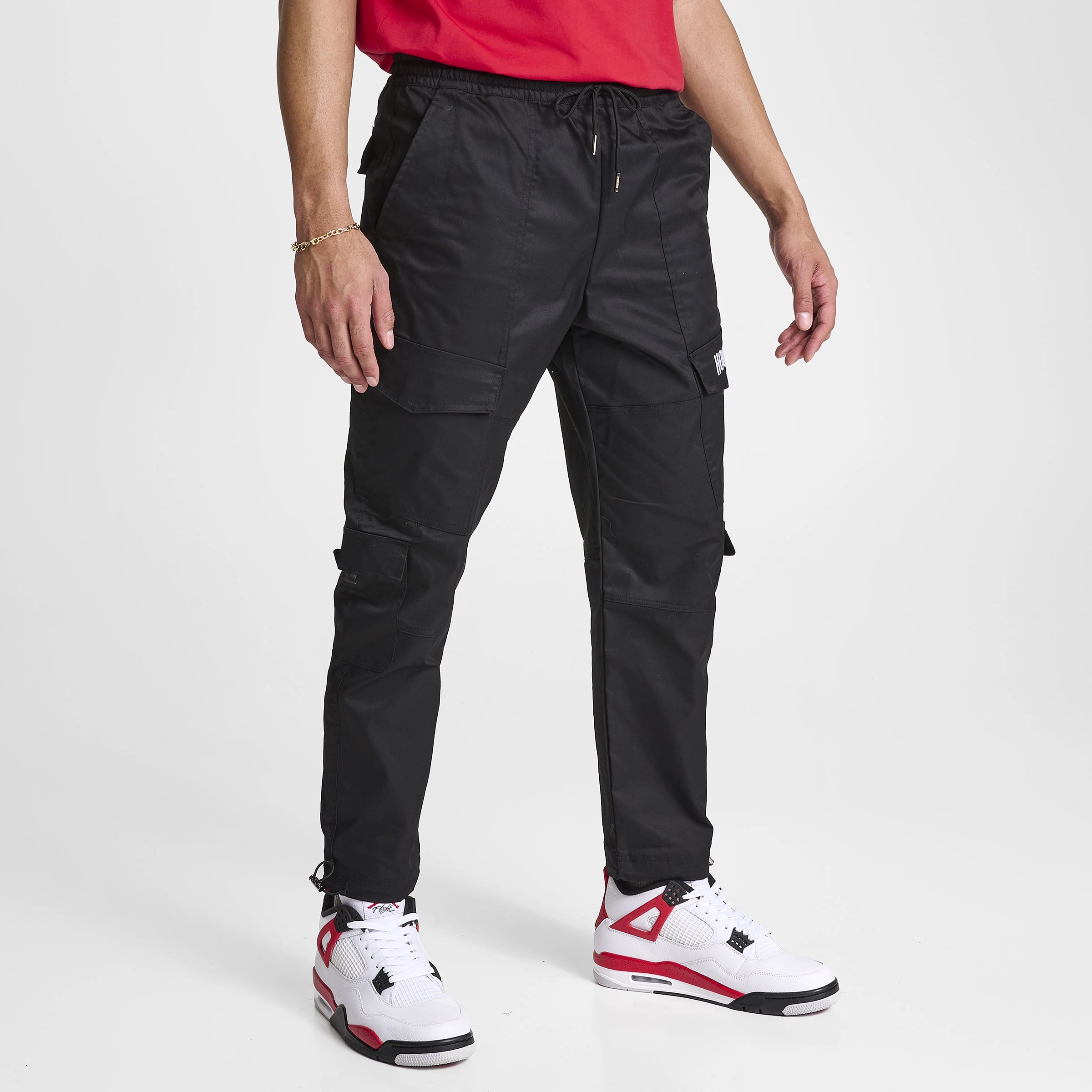Hoodrich OG Vault Woven Cargo Pants Black / White - Lychee