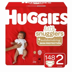 Huggies Little Snugglers Diapers Huge Pack, Size 2 (148 Count)