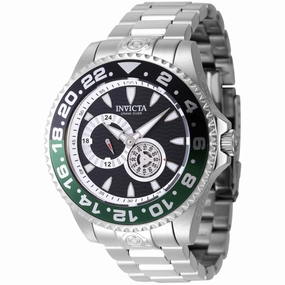 Invicta Men's Automatic Watch - Pro Diver Black Dial Silver Tone Bracelet | 47301