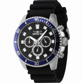 Invicta Men's Chronograph Watch - Pro Diver Blue/Silver Tone Bezel Strap | 46118