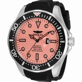 Invicta Men's Watch - Pro Diver Automatic Red Dial Black Silicone Strap | 33606