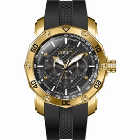 Invicta Men's Watch - Pro Diver Black Carbon Fiber Dial Rubber Strap Quartz | 45742