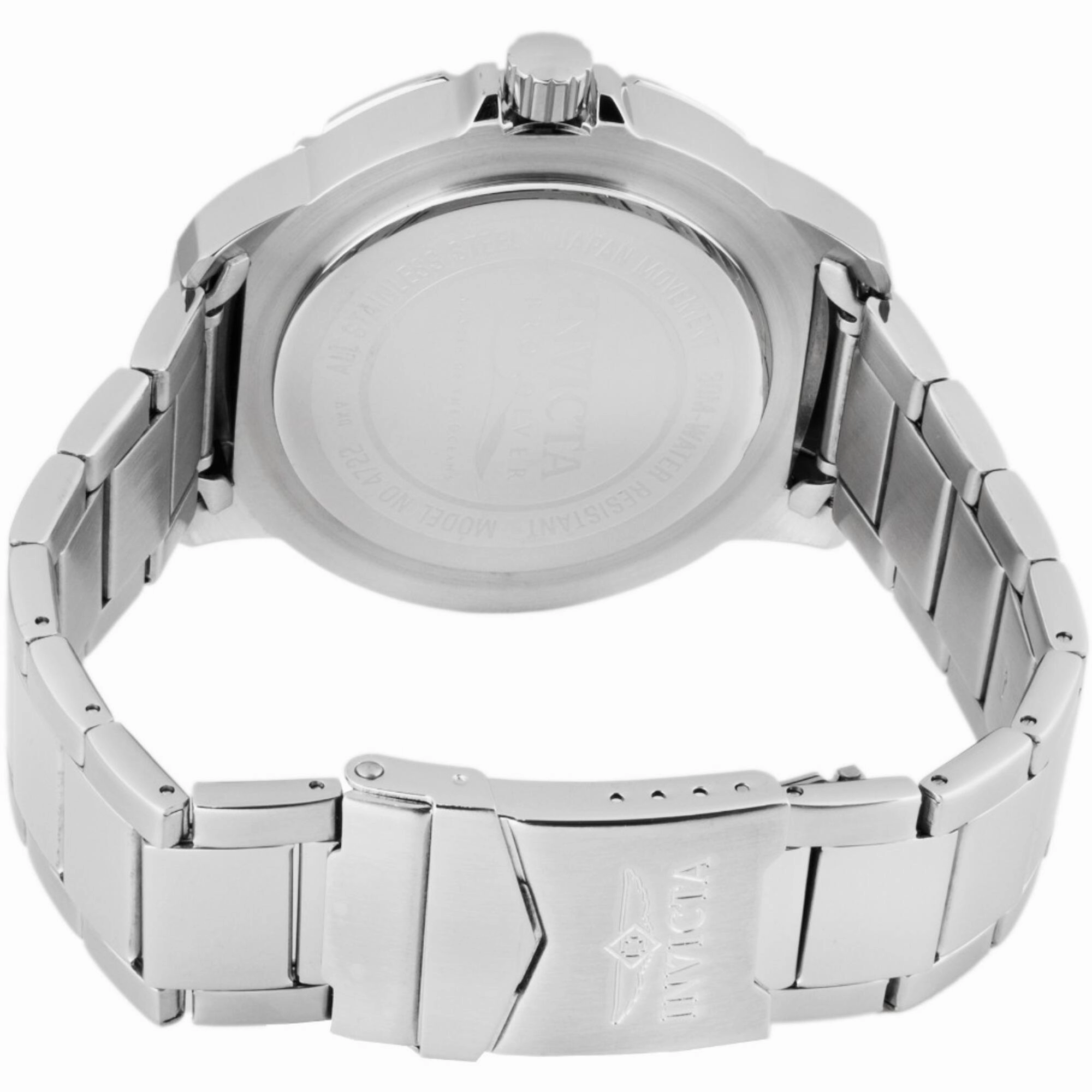 Invicta Men's Watch - Pro Diver Blue and Red Rotating Bezel Steel Bracelet | 47227