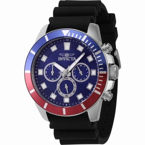Invicta Men's Watch - Pro Diver Chronograph Blue Dial Silicone Rubber Strap | 46080