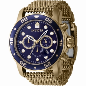 Invicta Men's Watch - Pro Diver Chronograph Blue Dial Yellow Gold Bracelet | 47239