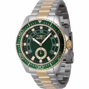Invicta Men's Watch - Pro Diver Green Dial Two Tone Steel Bracelet Quartz | 47129