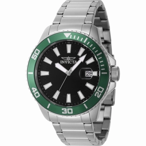Invicta Men's Watch - Pro Diver Quartz Black Dial Stainless Steel Bracelet | 46063