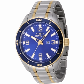 Invicta Men's Watch - Pro Diver Quartz Blue Dial Two Tone Steel Bracelet | 46670