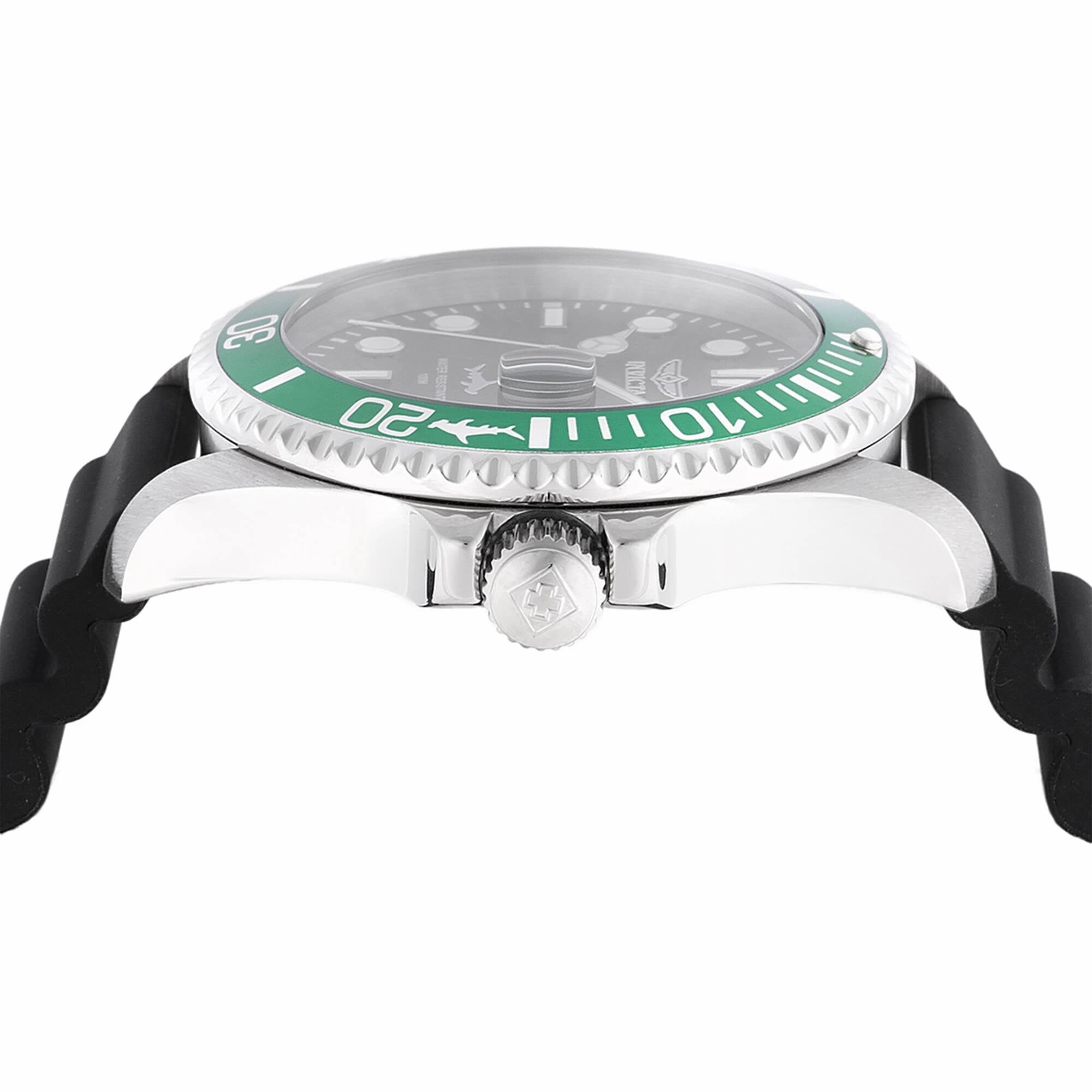 Invicta Men's Watch - Pro Diver Quartz Silver Tone Case Black Silicone Strap | 47166