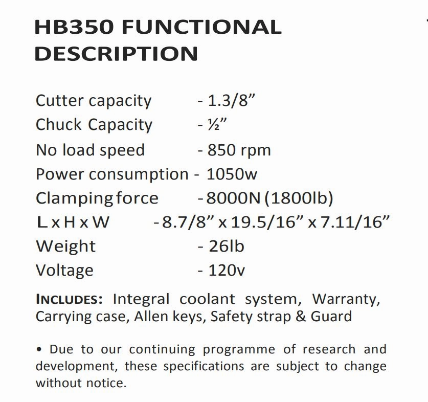 MAKITA HB350 35MM 1050W Magnetic Drill | Model: M-HB350