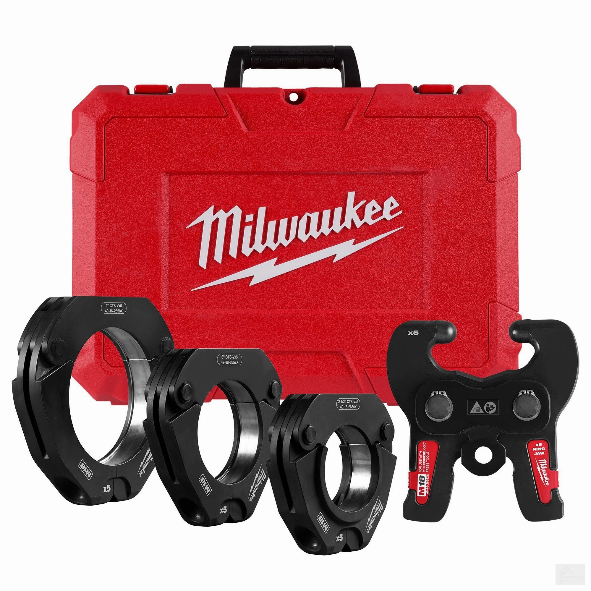Milwaukee 2-1/2" - 4" CTS-V Pivoting Press Ring Kit for M18™ FORCE LOGIC™ Press Tools (49-16-2690X)