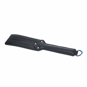 Ouch! Venice Faux Leather & Neochrome Dual-Layered Spanking Paddle