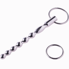 Penis Plug / Sound Beaded Wavy Style Large