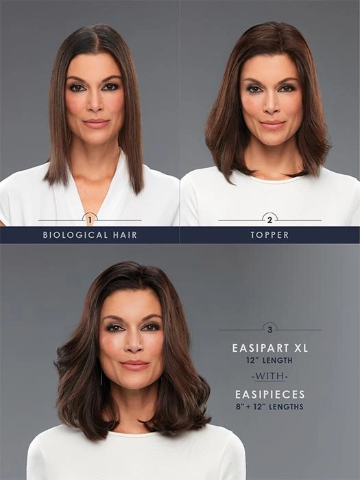 Sale - XBC - EasiHair - EasiPieces 8'' L x 9" W (#782) - Human Hair - Color: 8 (Cocoa)